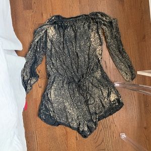 Planet Blue off the shoulder romper